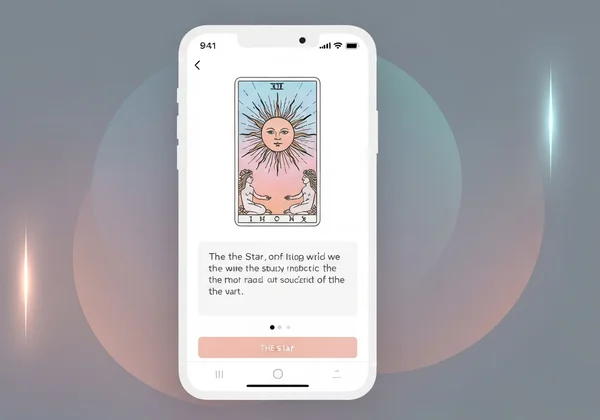 Digital interface showing a one-card tarot reading result