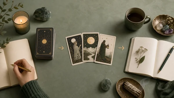 Steps of a calm tarot reading